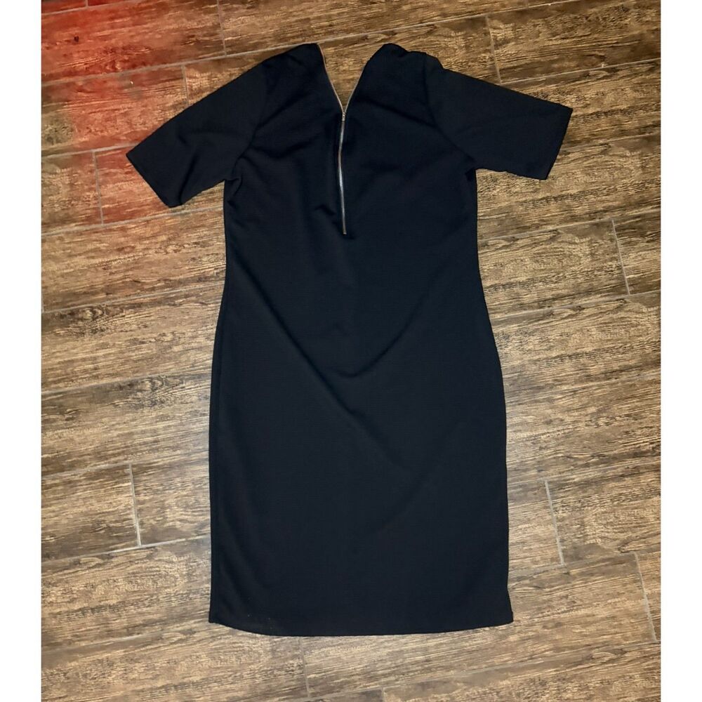 Annabelle Black Zip-Front Halter Bodycon Dress- 3X
